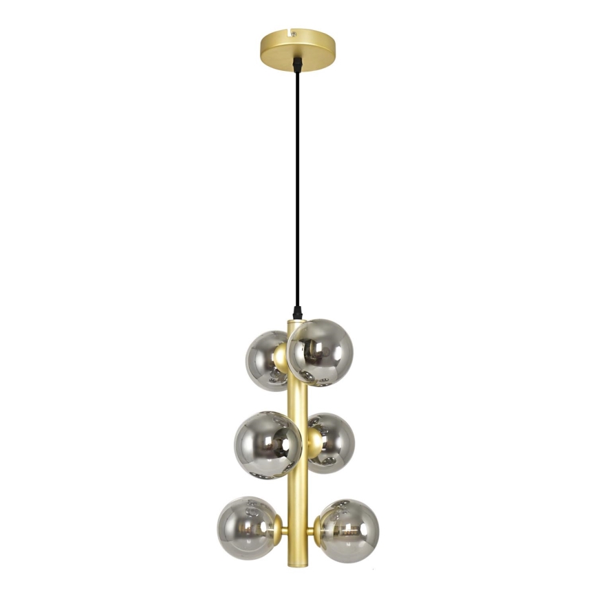 Brilagi - LED Luster na sajli MILLA 6xG9/3W/230V zlatna/dimna