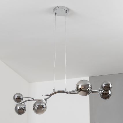 Brilagi - LED luster na sajli MISTEL 6xG9/3W/230V crni krom/dimljeno