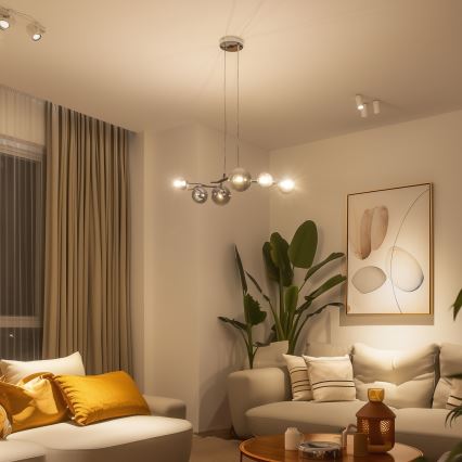 Brilagi - LED luster na sajli MISTEL 6xG9/3W/230V crni krom/dimljeno