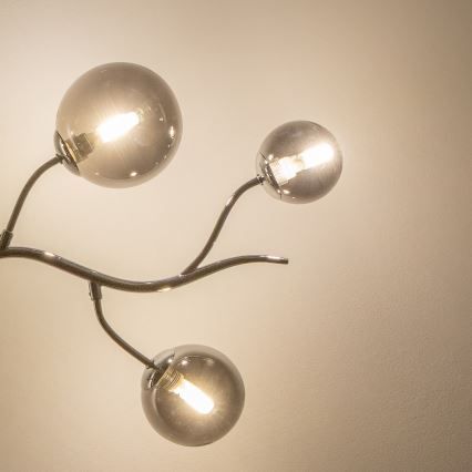 Brilagi - LED luster na sajli MISTEL 6xG9/3W/230V crni krom/dimljeno