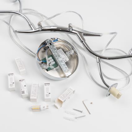 Brilagi - LED luster na sajli MISTEL 6xG9/3W/230V crni krom/dimljeno