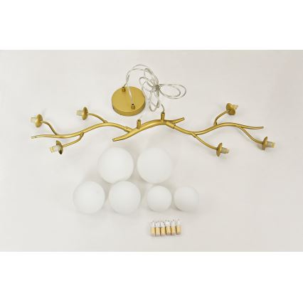 Brilagi - LED Luster na sajli MISTEL 6xG9/3W/230V zlatna/bijela