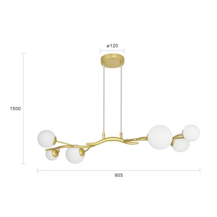 Brilagi - LED Luster na sajli MISTEL 6xG9/3W/230V zlatna/bijela