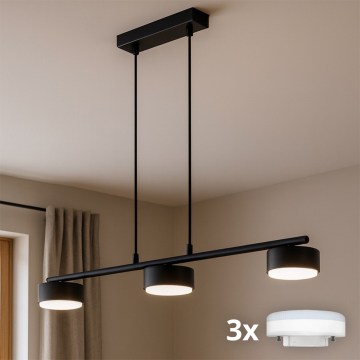 Brilagi - LED luster na sajli MONO 3xGX53/30W/230V crna