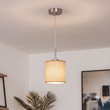 Brilagi - LED luster na sajli NUBILA 1xE27/60W/230V pr. 14 cm svijetlo smeđa