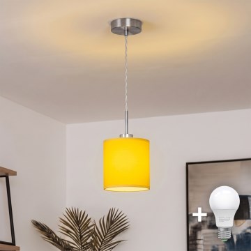Brilagi - LED luster na sajli NUBILA 1xE27/60W/230V pr. 14 cm žuta