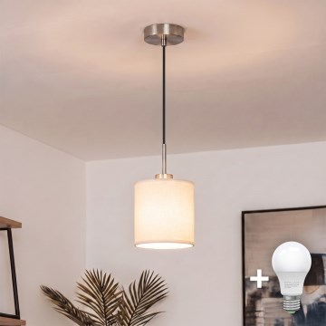 Brilagi - LED luster na sajli NUBILA 1xE27/60W/230V Ø 14 cm crna/krem