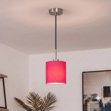 Brilagi - LED luster na sajli NUBILA 1xE27/60W/230V Ø 14 cm crna/ružičasta