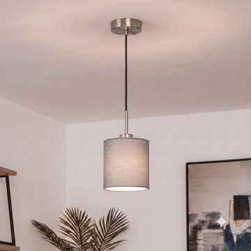 Brilagi - LED luster na sajli NUBILA 1xE27/60W/230V, Ø 14 cm, crna/svijetlosiva