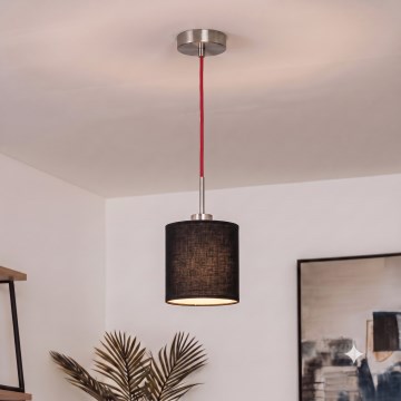 Brilagi - LED luster na sajli NUBILA 1xE27/60W/230V Ø 14 cm crvena/crna
