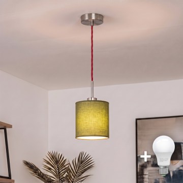 Brilagi - LED luster na sajli NUBILA 1xE27/60W/230V Ø 14 cm crvena/zelena