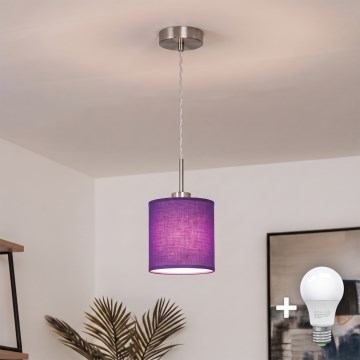 Brilagi - LED luster na sajli NUBILA 1xE27/60W/230V Ø 14 cm ljubičasta