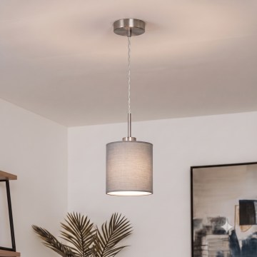 Brilagi - LED luster na sajli NUBILA 1xE27/60W/230V Ø 14 cm svijetlosiva