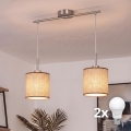 Brilagi - LED luster na sajli NUBILA 2xE27/60W/230V smeđa