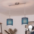 Brilagi - LED luster na sajli NUBILA 2xE27/60W/230V tamno plava