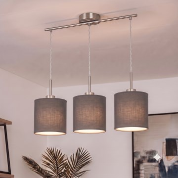 Brilagi - LED luster na sajli NUBILA 3xE27/60W/230V antracit