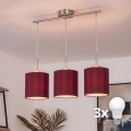 Brilagi - LED luster na sajli NUBILA 3xE27/60W/230V pompejska crvena
