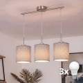 Brilagi - LED luster na sajli NUBILA 3xE27/60W/230V siva