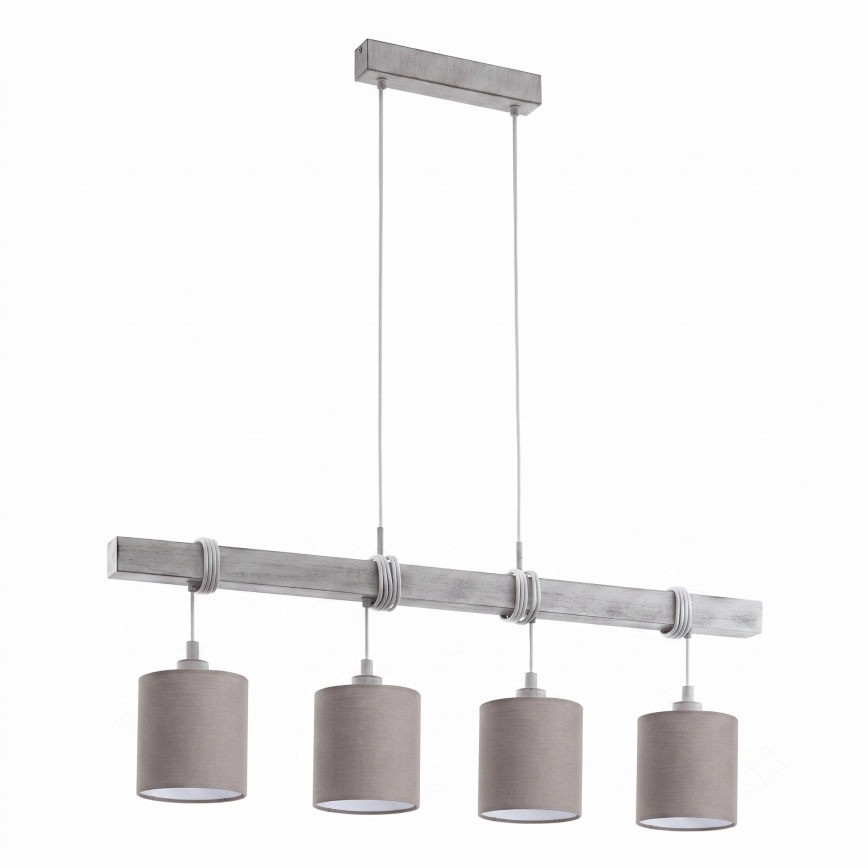 Brilagi - LED luster na sajli NUBILA 4xE27/60W/230V siva/antracit