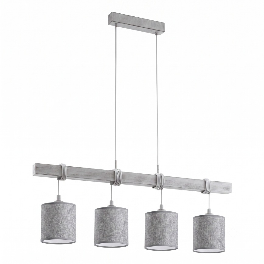 Brilagi - LED luster na sajli NUBILA 4xE27/60W/230V siva