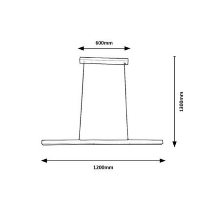 Brilagi - LED luster na sajli PAXIS LED/30W/230V 120 cm bijela
