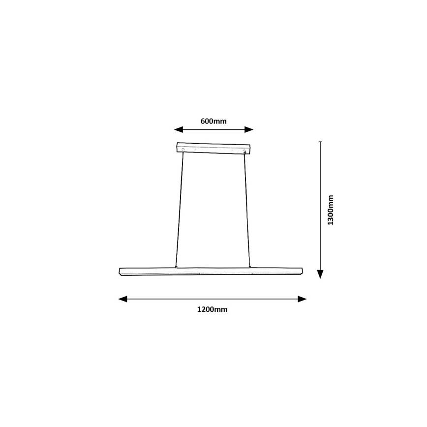 Brilagi - LED luster na sajli PAXIS LED/30W/230V 120 cm bijela