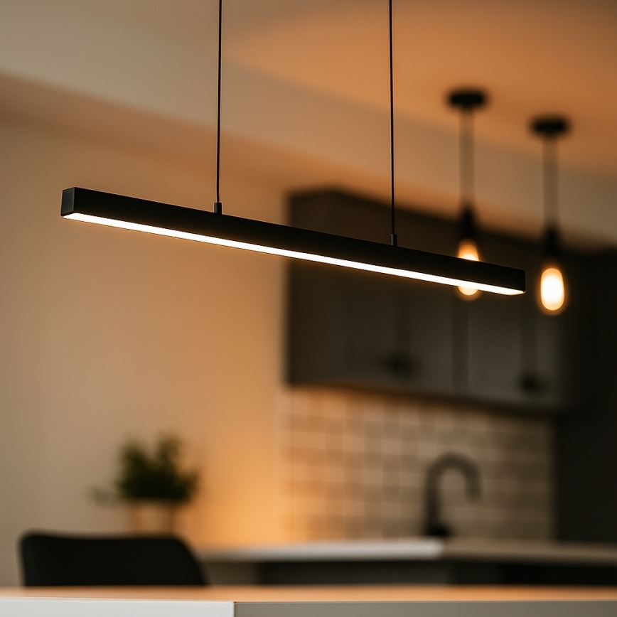Brilagi - LED luster na sajli PAXIS LED/30W/230V 120 cm crna