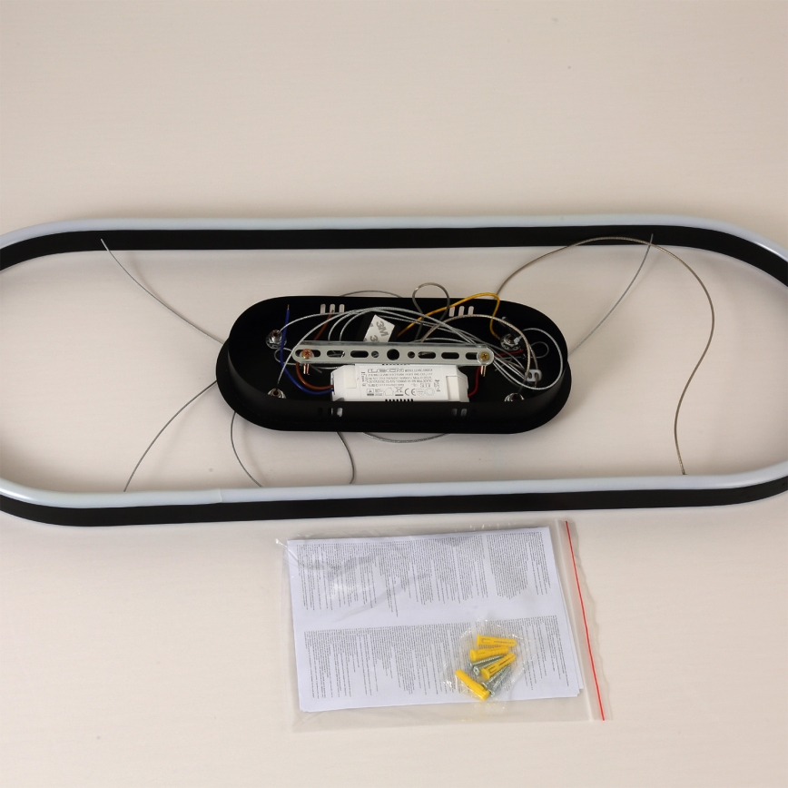 Brilagi - LED luster na sajli PONDIE LED/43W/230V 80x30 cm, crne boje