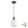 Brilagi - LED luster na sajli RETRO GLASS 1x E27/60W/230V Ø 13 cm bakrena/bijela