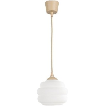 Brilagi - LED luster na sajli RETRO GLASS 1x E27/60W/230V Ø 20 cm bež/bijela