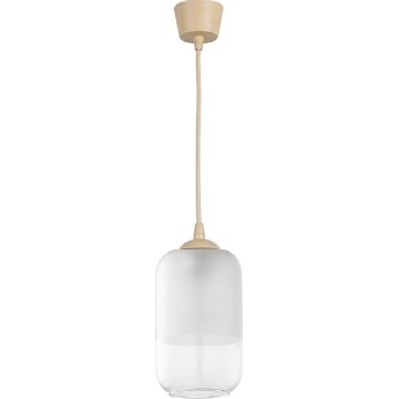Brilagi - LED luster na sajli RETRO GLASS 1xE27/60W/230V pr. 14 cm bež/bijela