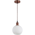 Brilagi - LED luster na sajli RETRO GLASS 1xE27/60W/230V pr. 15 cm bakrena/bijela