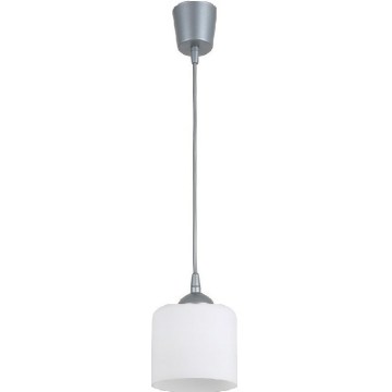 Brilagi - LED luster na sajli RETRO GLASS 1xE27/60W/230V promjer 10 cm srebran/bijel