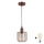 Brilagi - LED luster na sajli RETRO GLASS 1xE27/60W/230V, promjer 14 cm, bakrena / zadimljeno bež