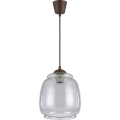 Brilagi - LED luster na sajli RETRO GLASS 1xE27/60W/230V promjer 26 cm smeđa/zadimljeno-siva