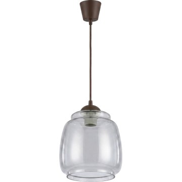 Brilagi - LED luster na sajli RETRO GLASS 1xE27/60W/230V promjer 26 cm smeđa/zadimljeno-siva