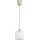 Brilagi - LED luster na sajli RETRO GLASS 1xE27/60W/230V Ø 10 cm bež/bijela