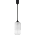 Brilagi - LED luster na sajli RETRO GLASS 1xE27/60W/230V Ø 14 cm crna/bijela