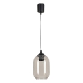 Brilagi - LED luster na sajli RETRO GLASS 1xE27/60W/230V Ø 14 cm crna/zadimljeno-siva