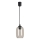 Brilagi - LED luster na sajli RETRO GLASS 1xE27/60W/230V Ø 14 cm crna/zadimljeno-siva