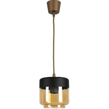 Brilagi - LED luster na sajli RETRO GLASS 1xE27/60W/230V Ø 14 cm smeđa/dimljena bež/crna