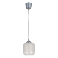Brilagi - LED luster na sajli RETRO GLASS 1xE27/60W/230V Ø 14 cm srebrna/bijela