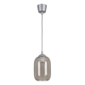 Brilagi - LED luster na sajli RETRO GLASS 1xE27/60W/230V Ø 14 cm srebrna/dimno siva