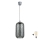 Brilagi - LED luster na sajli RETRO GLASS 1xE27/60W/230V Ø 14 cm srebrna/zadimljeno-siva