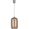 Brilagi - LED luster na sajli RETRO GLASS 1xE27/60W/230V Ø 14 cm srebrna/zadimljeno smeđa