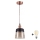 Brilagi - LED luster na sajli RETRO GLASS 1xE27/60W/230V Ø 15,5 cm bakrena/zadimljeno bež/crna