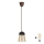 Brilagi - LED luster na sajli RETRO GLASS 1xE27/60W/230V Ø 15,5 cm smeđa/dimljeno bež/crna