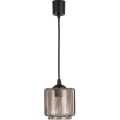 Brilagi - LED luster na sajli RETRO GLASS 1xE27/60W/230V Ø 15 cm crna/zadimljena bež
