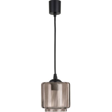 Brilagi - LED luster na sajli RETRO GLASS 1xE27/60W/230V Ø 15 cm crna/zadimljena bež