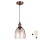 Brilagi - LED luster na sajli RETRO GLASS 1xE27/60W/230V Ø 17 cm bakrena/dimljeno bež
